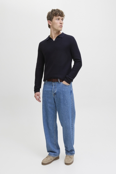 Jack & Jones jprblaeaston knit split neck ls sn
